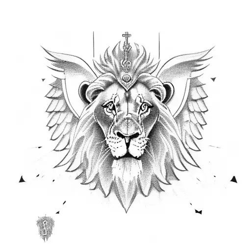 Angel Lion Love Loyalty Hammer Olive Church Art