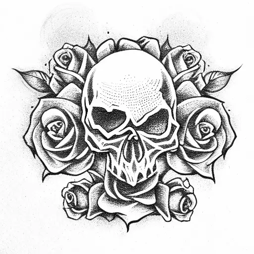 Skull And Roses