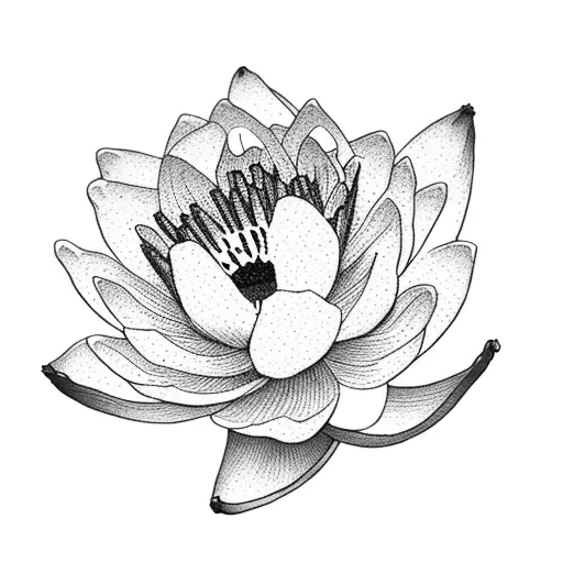 Water Lilly With Poppy Inter Twined