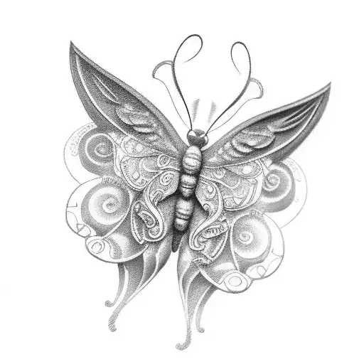 Butterfly Wings Forming A Horse Racing Trophy