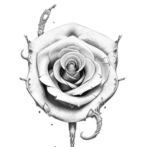 Cross Water Nudity Sword Roses