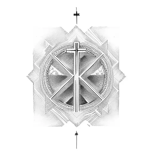 Christian Cross And Jesus