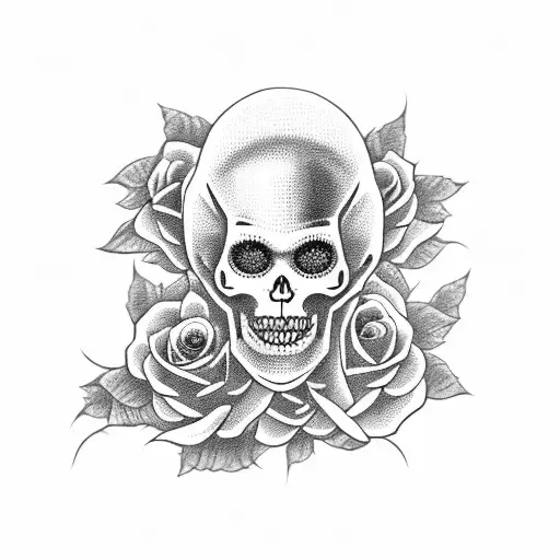 Robotic Skeleton With Roses