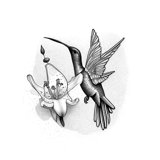 Hummingbird And Lily