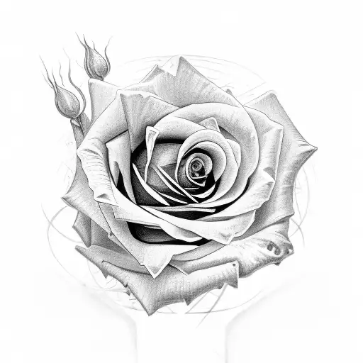 Rose With Cross Infront Of It