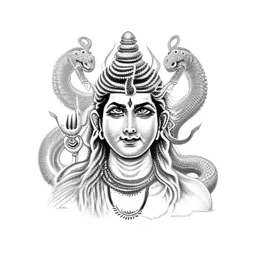 Lord Shiva And Snake
