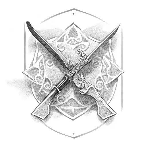 Gimli Axe And Links Sword