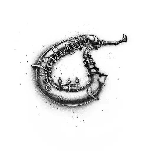 Saxophone With Color Flowing Out