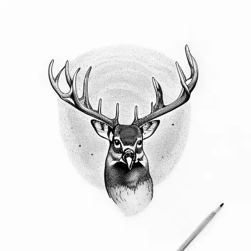 Whitetail Deer With Mallard Duck