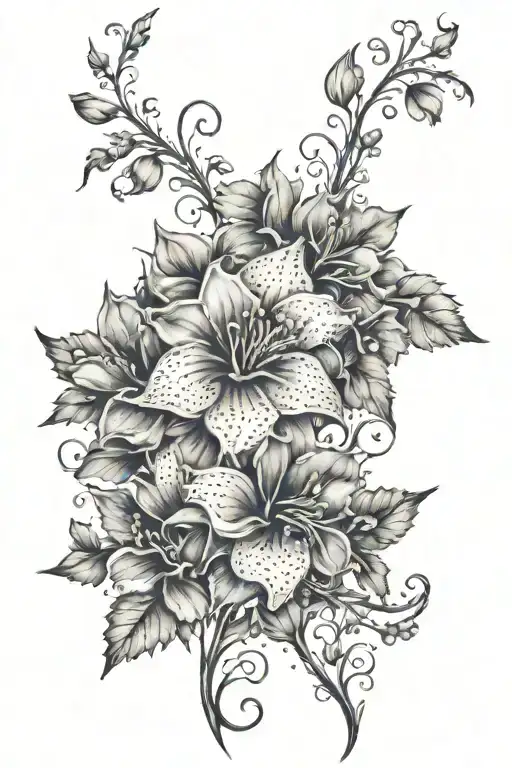 Flowers Flowing Like A Vine Wrapping