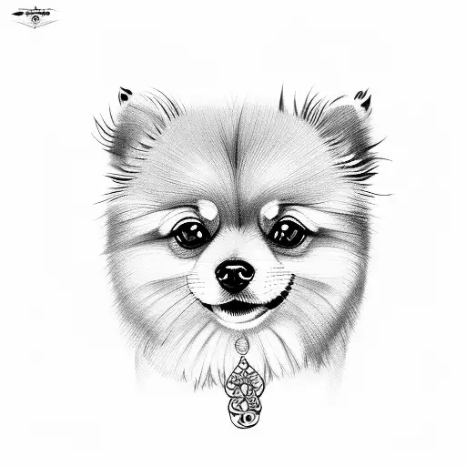 Dog Minimalist Pomeranian Dog Name Lucky