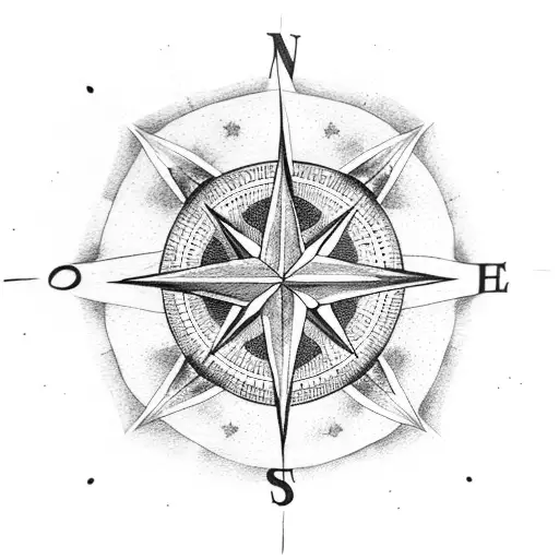Stars Compass Moon