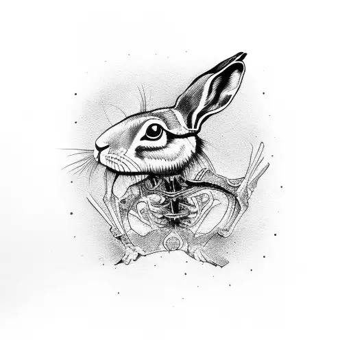 Two Headed Hare Skeleton