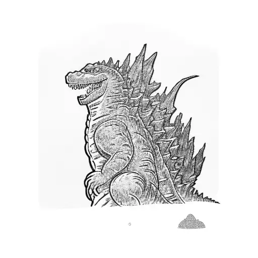 Godzilla Holding Flower
