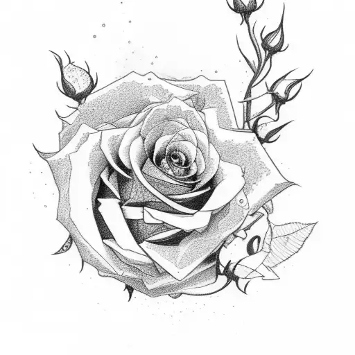 Stairway To Heaven With Roses And Woods