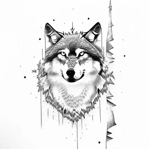 Wolf Howling Front Of Mmon