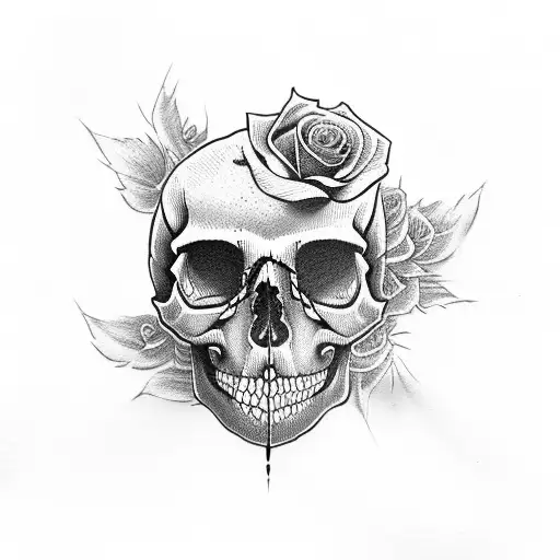 Skull Look A Rose