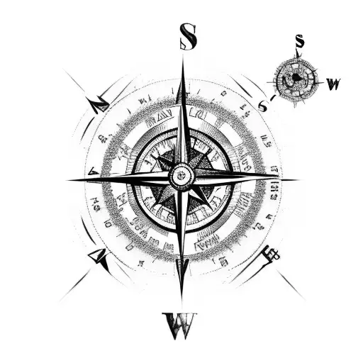A Compass With It-related Symbols Replacing The Cardinal Directions