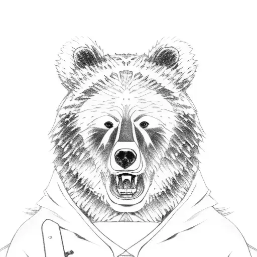 A Bear Dressed As An Anime Character Cooking A Delicious Meal