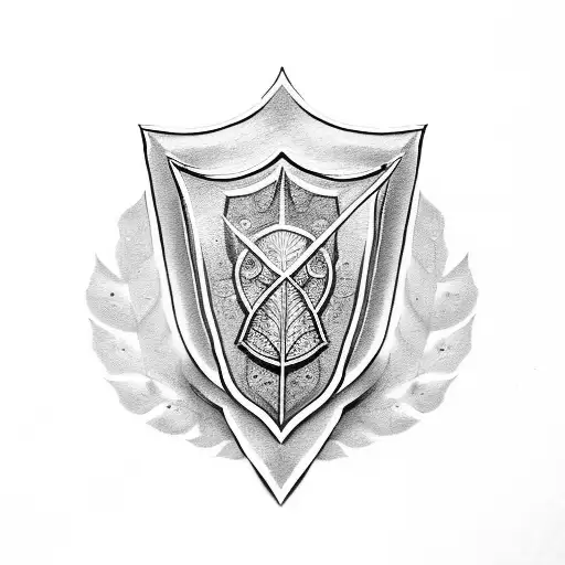 Mithril Shield With Leaf