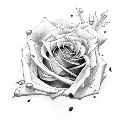 Rose And Skeleton Hand