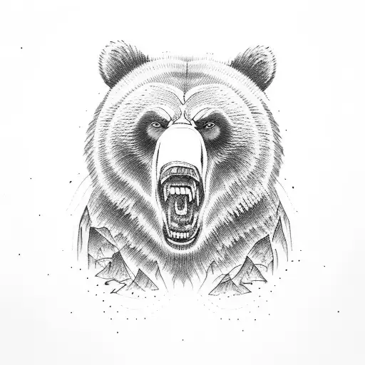 Grizzly Bear Growling