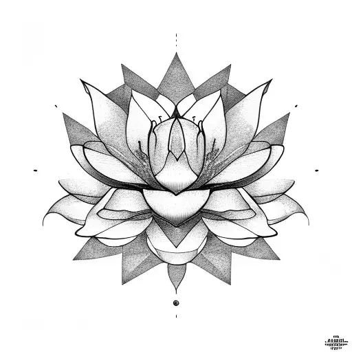 Lotus Flower With A Downward Triangle