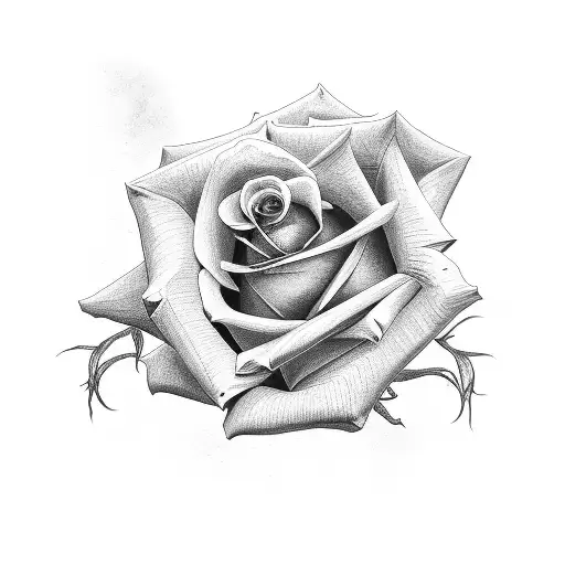 Rose And Skeleton Fingers