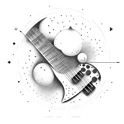 Bass Guitar With Space Time