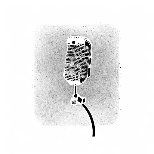 A Microphone Surrounded By Musical Notes With A Forest Background