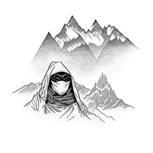 Bandito Infront Of Mountain Scene