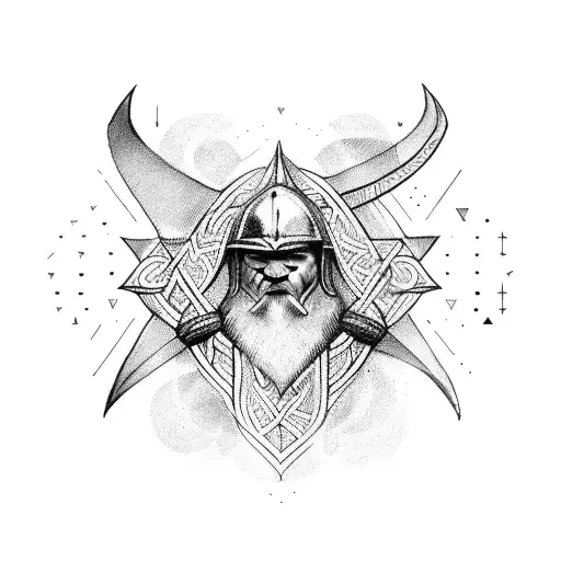 Viking Sleeve With Names Of Children In Triangle