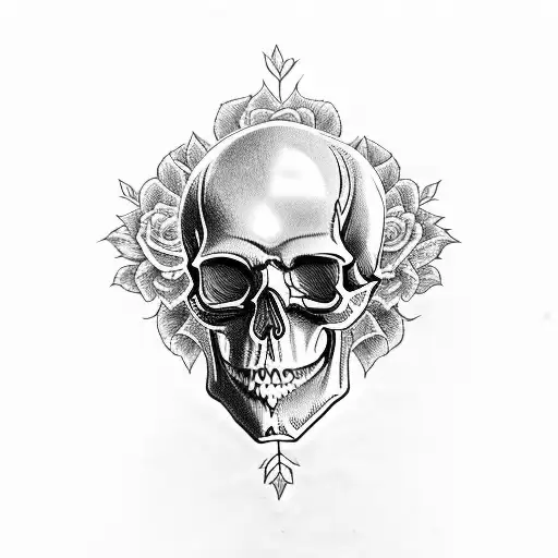 Skull With Roses