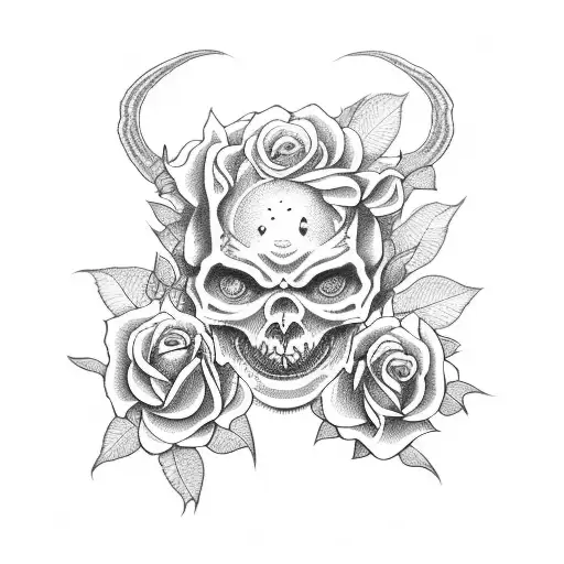 Demon And Roses