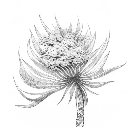 Palm Tree With Flowers