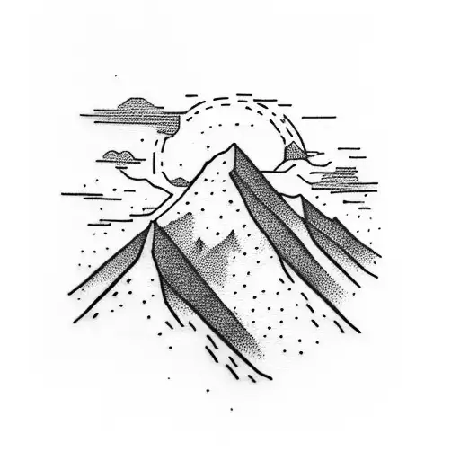 Uttarakhand Mountain Range In Band Tatto