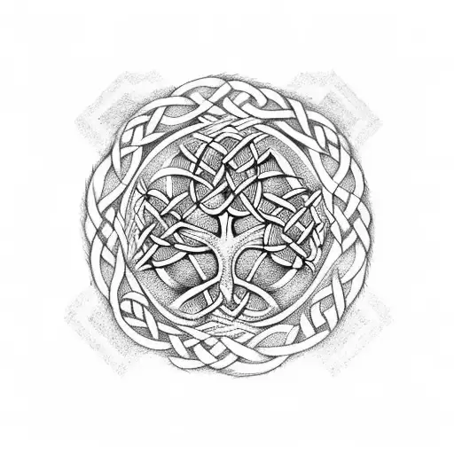 Celtic Tree Of Life Celtic Trinity Knot