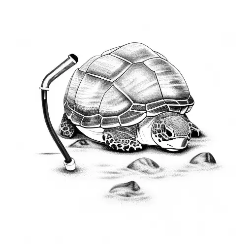 Turtle Smoking A Pipe