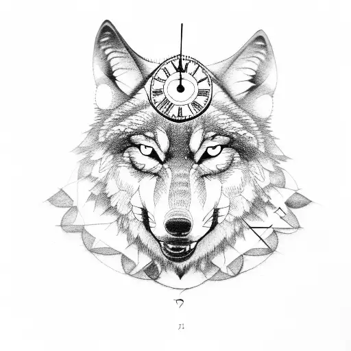 Wolf With A Clock
