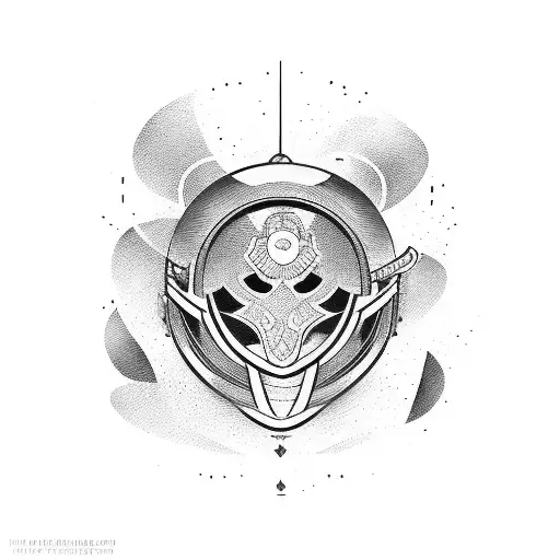 Hourglass With A Samurai Helmet