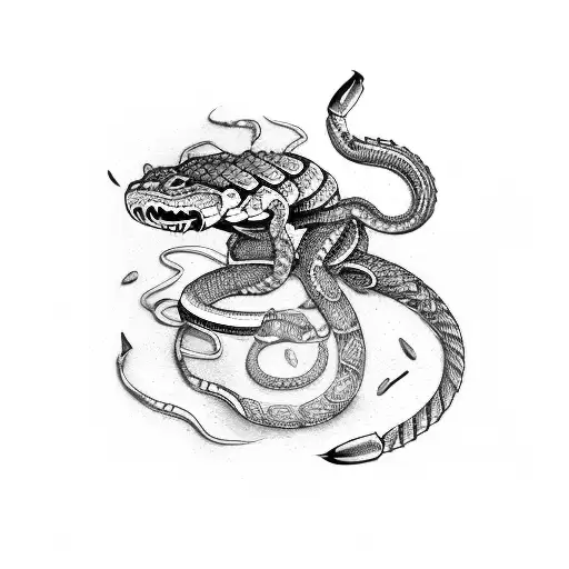 Knife With Rattlesnake And Scorpion