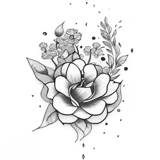 Book Open And Flowers