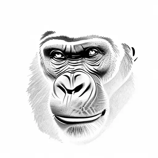 A Gorilla Tattoo Design