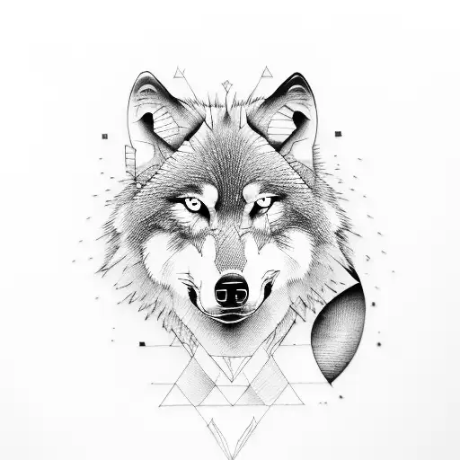 Wolf Fused With Music Chords