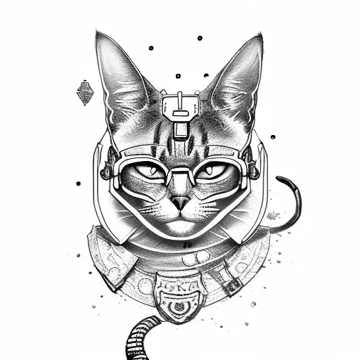 Design A Tattoo Featuring A Cat Playing Rainbow 6 Siege