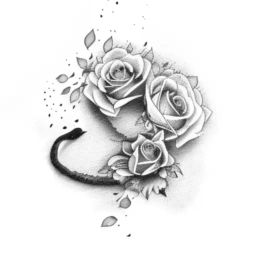 Fallen Angel Ravens And Roses