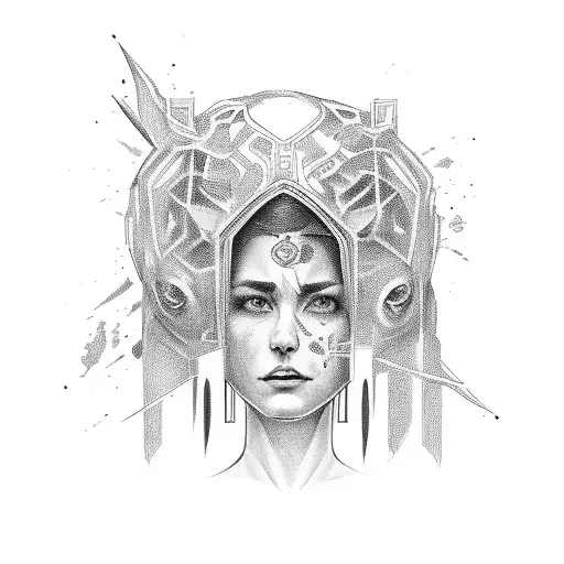 A Powerful Woman Leading A Revolution With A Group Of Diverse Individuals Supporting Her