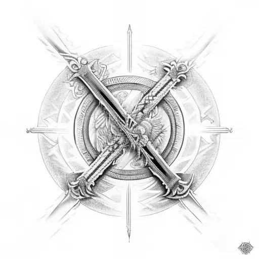 The Cross Sword Firelight Yin Yang Wallknot Zeus