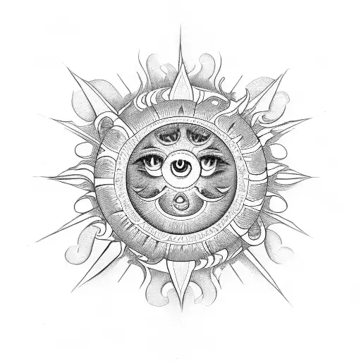 Sun And Om Symbols