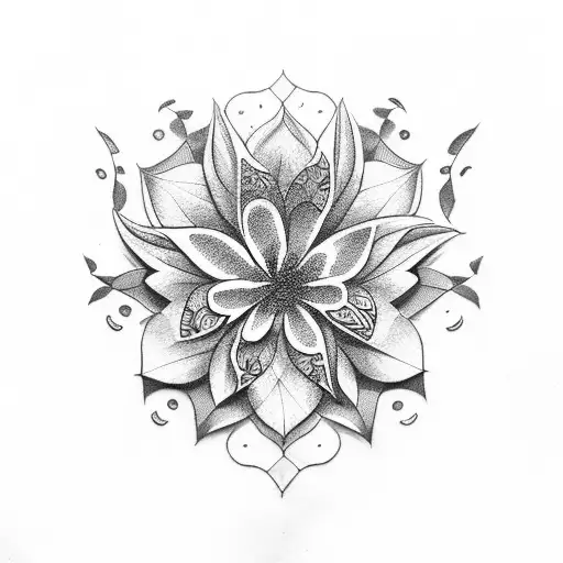 Keola In Calligraphy With Hawaiian Flowers